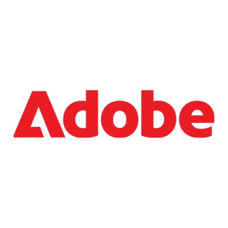 Logo of Adobe.