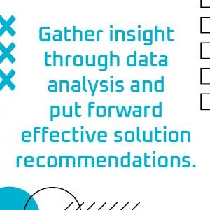 Gather Insight through data analysis and put forward effective solution recommendations.