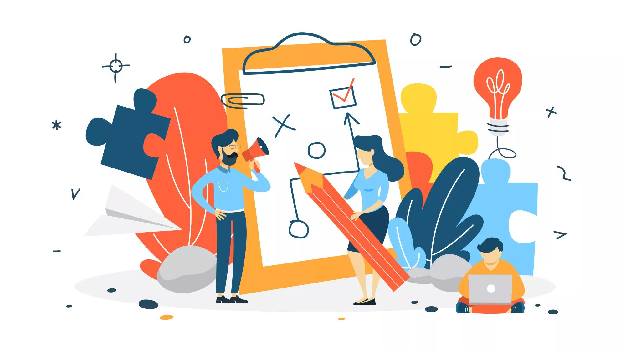 Plan concept illustration