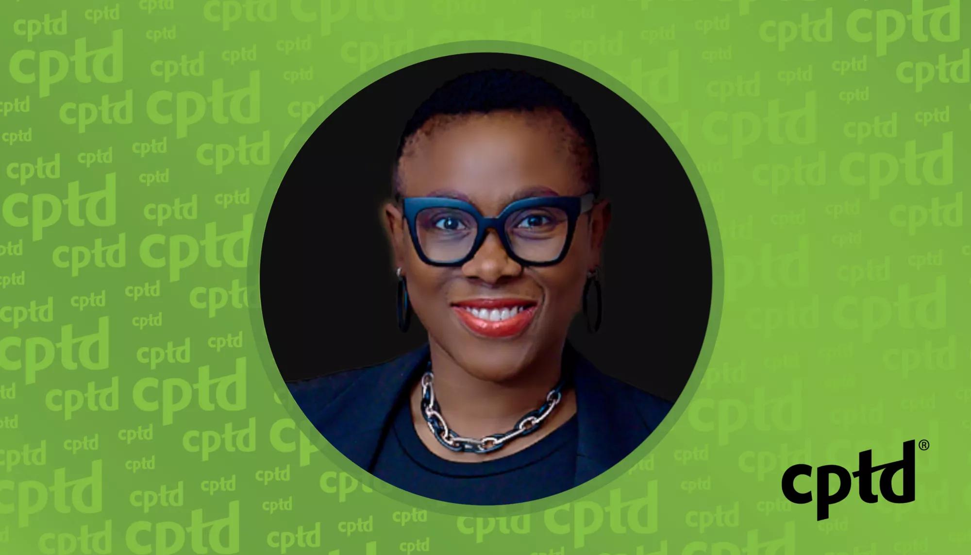 A photo of Otito Iwuchukwu Okpor on a green CPTD background