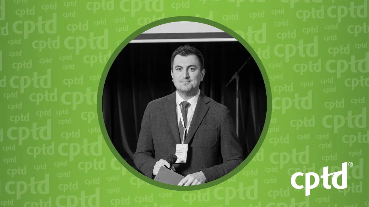 A picture of Rustam Mammadov with CPTD certificant profile template.
