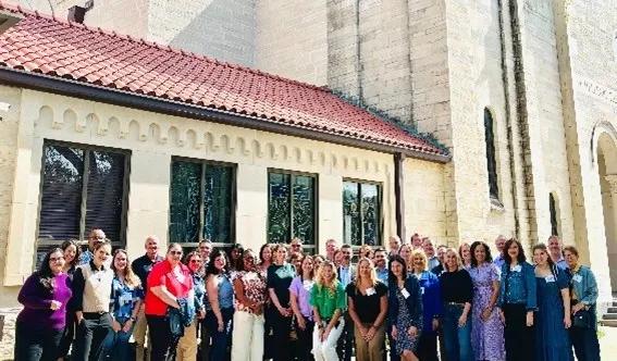 Photo of ATD Forum Fall Lab in front of Annunciation Greek Orthodox Cathedral
