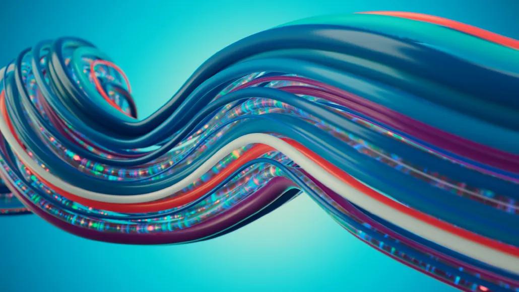 An illustration shows a grouping of cables against a blue background