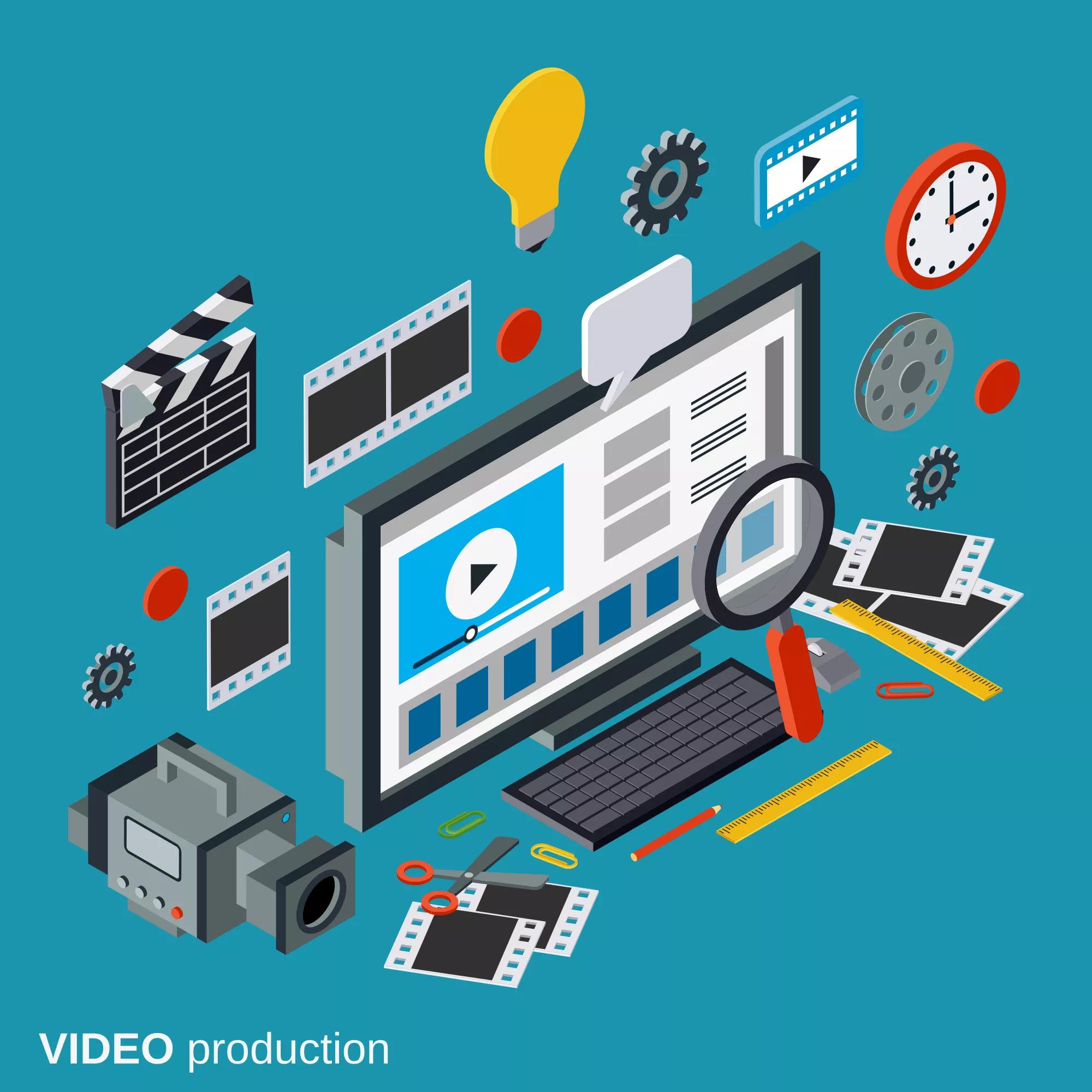 Video production vector illustration