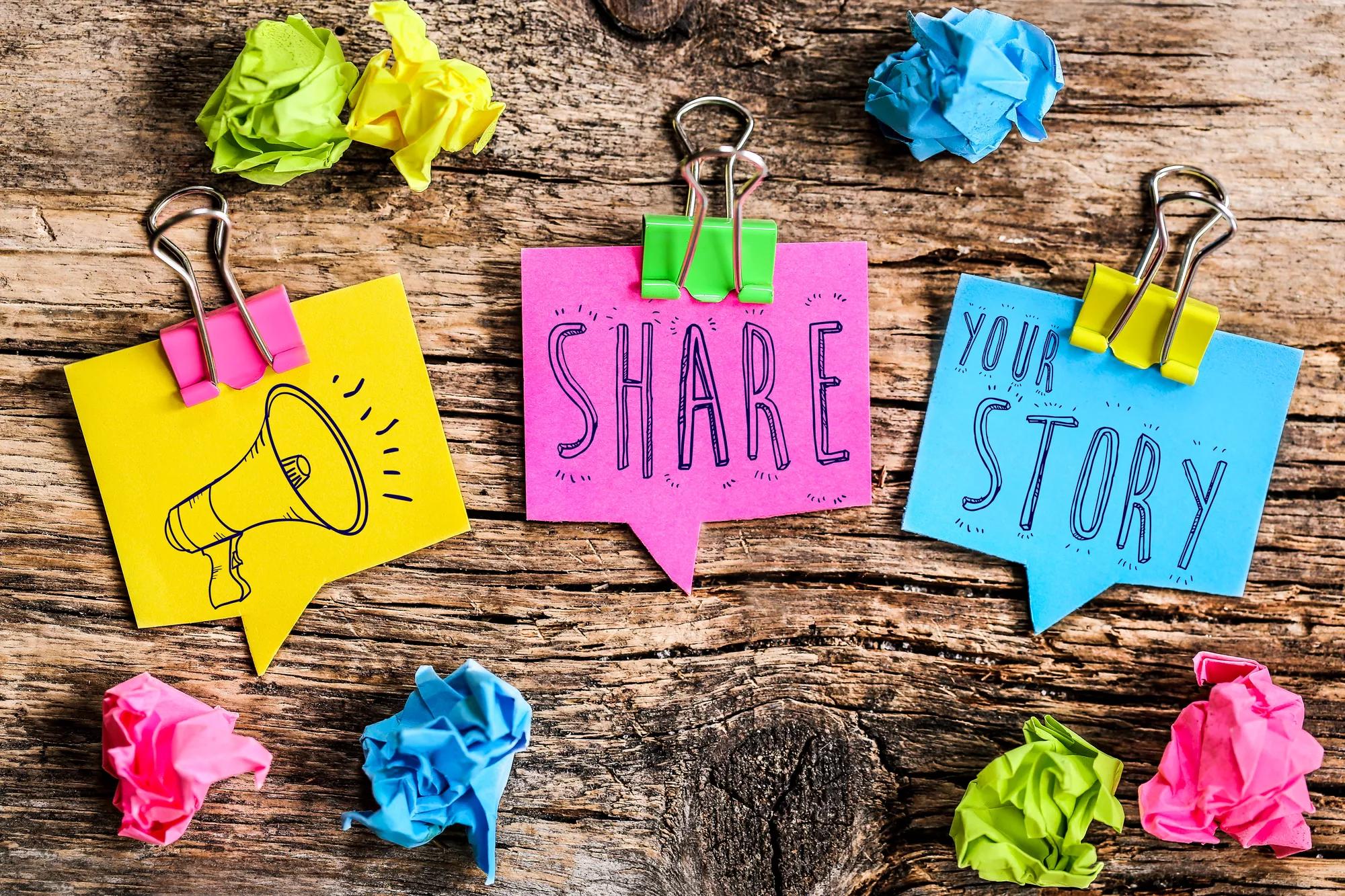 Post-it note : share your story