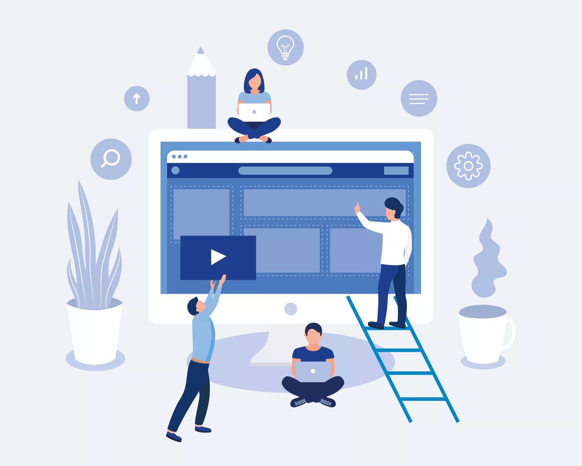 Web development design concept.