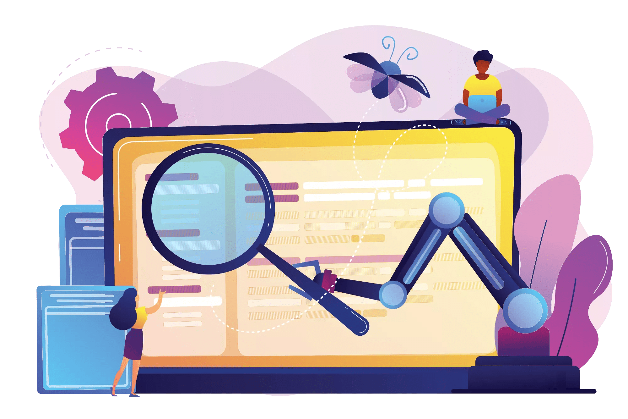 Automated testing concept vector illustration.