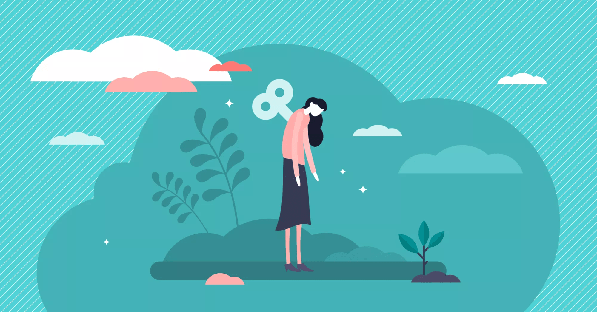 Burnout vector illustration. Low energy fatigue mother tiny persons concept