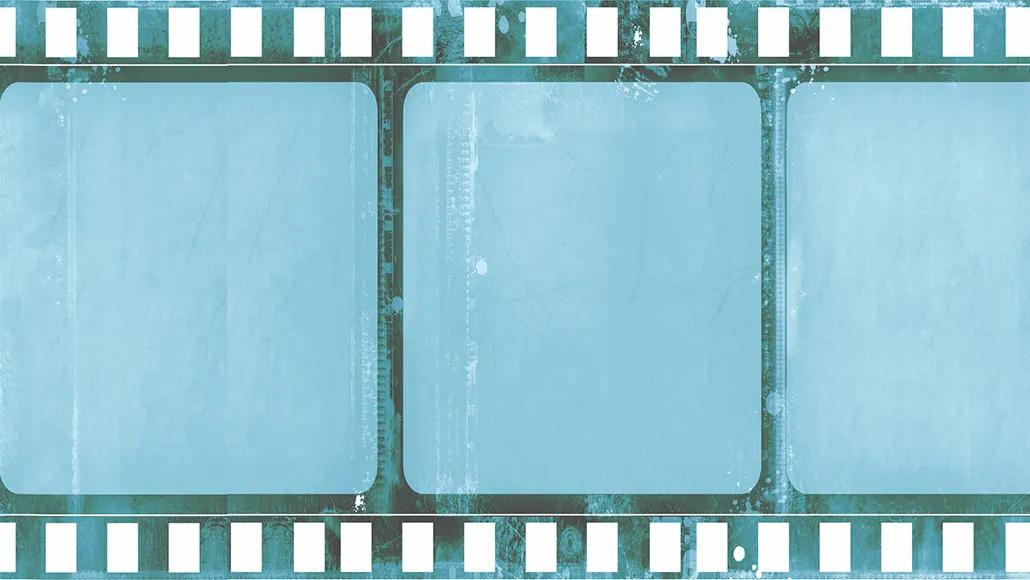 Three panels from a roll of film.