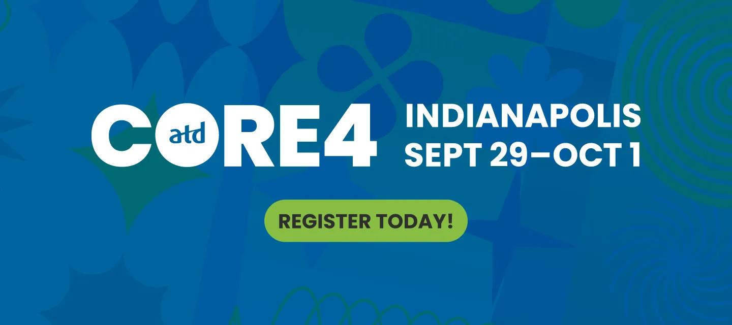 CORE4
INDIANAPOLIS
SEPT 29-OCT1
REGISTER TODAY!