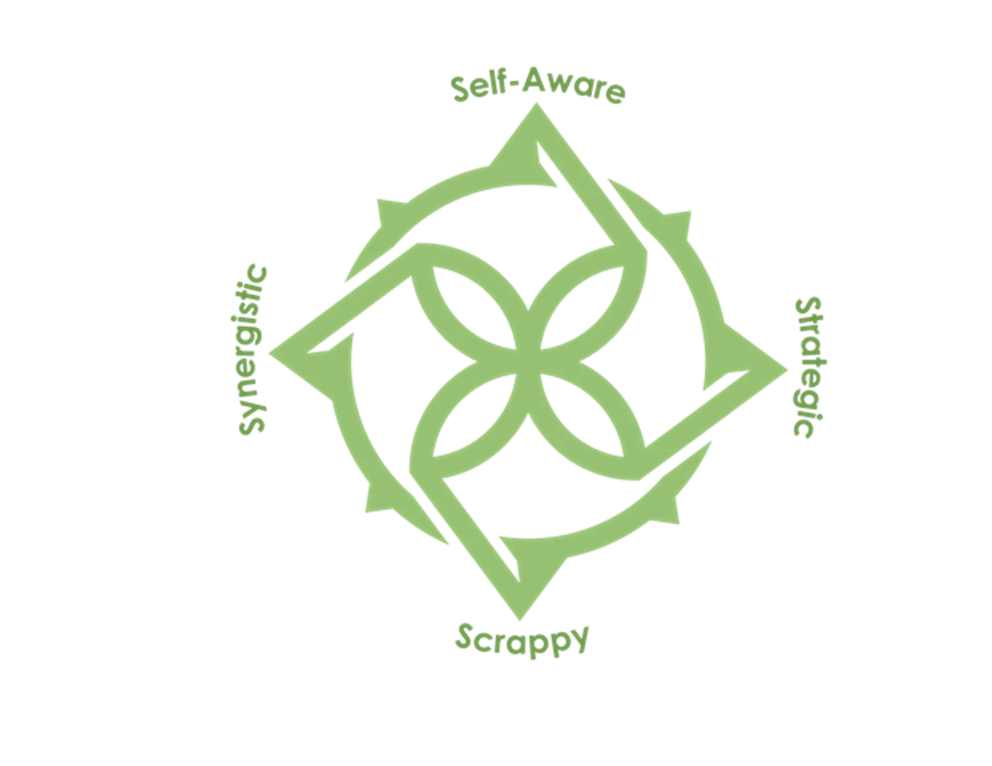 Career Compass points to the qualities needed to thrive in today’s workplace:  self-aware, strategic, scrappy, and synergistic